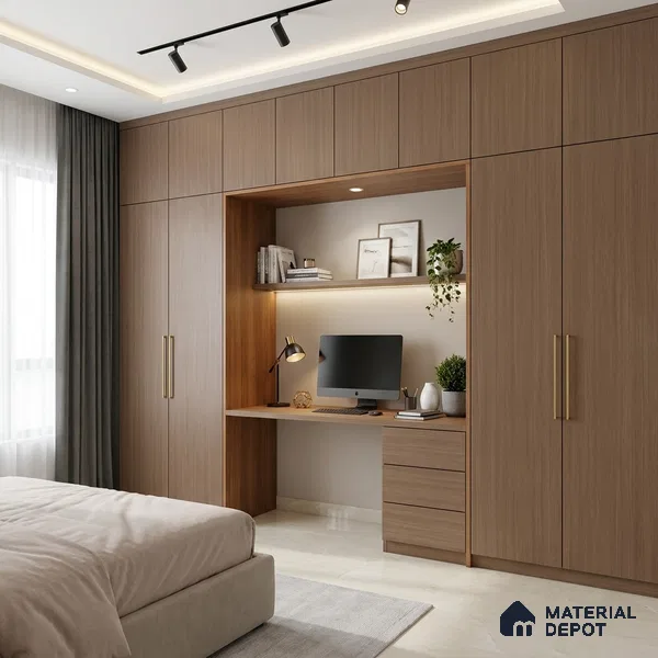 Wooden Look LM 19185 Est. White Pinus 8 ft x 4 ft Texture Finish Decorative Laminate - 1 mm | Suitable for TV Unit, Wardrobe, Kitchen Cabinets