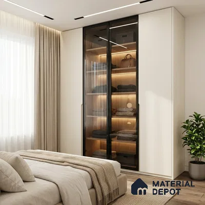 Solid Colors Look LM 19225 Frosty White 8 ft x 4 ft Matte Finish Decorative Laminate - 1 mm | Suitable for Living Room, Kitchen, Office