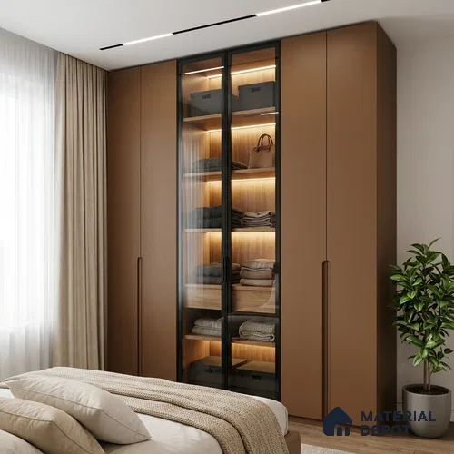 Solid Colors Look LM 19228 Chestnut 8 ft x 4 ft Matte Finish Decorative Laminate - 1 mm | Suitable for Living Room, Kitchen, Office