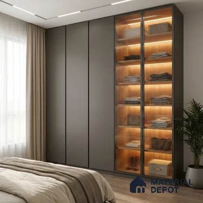 Solid Colors Look LM 19241 Coffee Foam 8 ft x 4 ft Matte Finish Decorative Laminate - 1 mm | Suitable for Living Room, Kitchen, Office