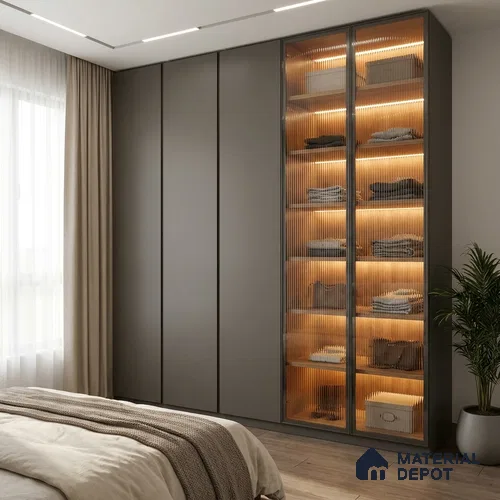 Solid Colors Look LM 19241 Coffee Foam 8 ft x 4 ft Matte Finish Decorative Laminate - 1 mm | Suitable for Living Room, Kitchen, Office