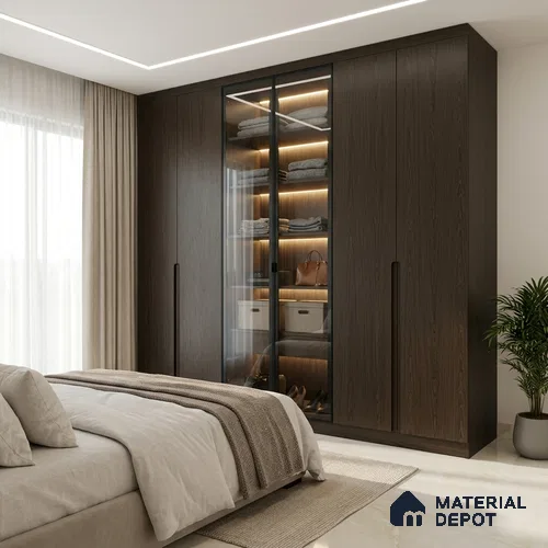 Wooden Look LM 19288 Mongolian Oak 8 ft x 4 ft Texture Finish Decorative Laminate - 1 mm | Suitable for TV Unit, Wardrobe, Kitchen Cabinets
