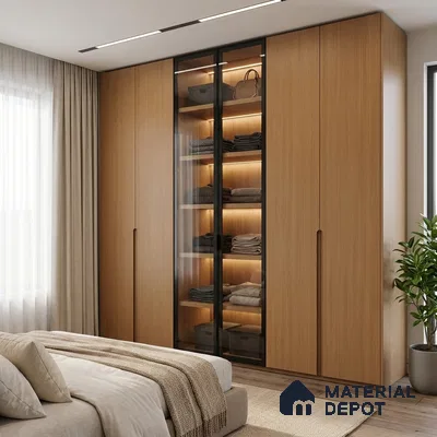 Wooden Look LM 19308 Tropical Oak 8 ft x 4 ft Matte Finish Decorative Laminate - 1 mm | Suitable for TV Unit, Wardrobe, Kitchen Cabinets