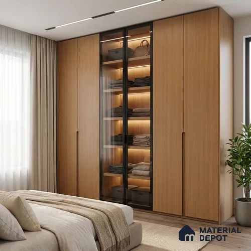 Wooden Look LM 19308 Tropical Oak 8 ft x 4 ft Matte Finish Decorative Laminate - 1 mm | Suitable for TV Unit, Wardrobe, Kitchen Cabinets