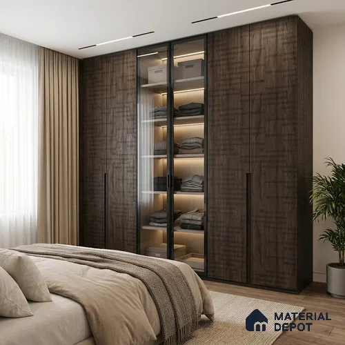 Abstract Look LM 19323 Amazon Wood 8 ft x 4 ft Texture Finish Decorative Laminate - 1 mm | Suitable for TV Unit, Wardrobe, Kitchen Cabinets