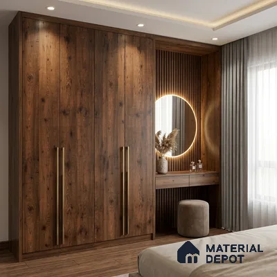 Wooden Look LM 19330 Tyrol Pine 8 ft x 4 ft Texture Finish Decorative Laminate - 1 mm | Suitable for TV Unit, Wardrobe, Kitchen Cabinets