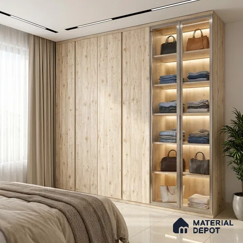 Wooden Look LM 19331 White Tyrol Pine 8 ft x 4 ft Texture Finish Decorative Laminate - 1 mm | Suitable for TV Unit, Wardrobe, Kitchen Cabinets
