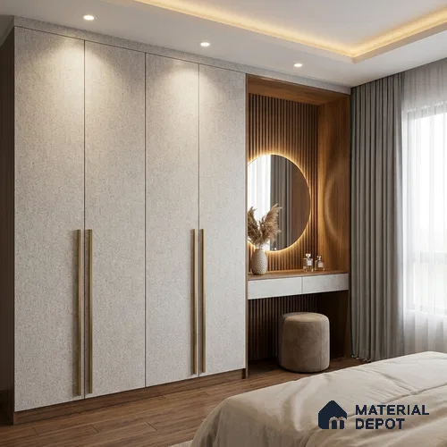 Marble Look LM 19344 Painted Concrete 8 ft x 4 ft Texture Finish Decorative Laminate - 1 mm | Suitable for TV Unit, Wardrobe, Kitchen Cabinets