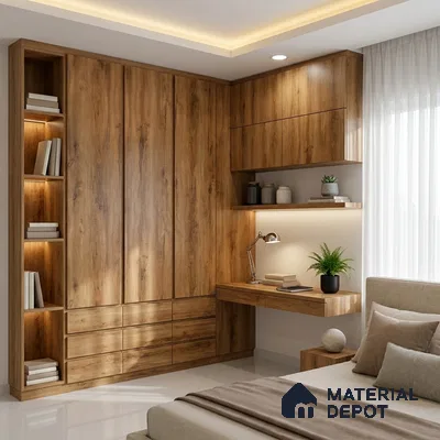 Wooden Look LM 19376 Canadian Pear 8 ft x 4 ft Texture Finish Decorative Laminate - 1 mm | Suitable for TV Unit, Wardrobe, Kitchen Cabinets