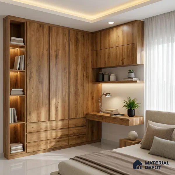 Wooden Look LM 19376 Canadian Pear 8 ft x 4 ft Texture Finish Decorative Laminate - 1 mm | Suitable for TV Unit, Wardrobe, Kitchen Cabinets