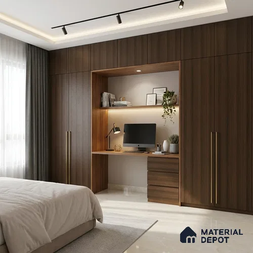 Wooden Look LM 19378 Wales Walnut 8 ft x 4 ft Texture Finish Decorative Laminate - 1 mm | Suitable for TV Unit, Wardrobe, Kitchen Cabinets