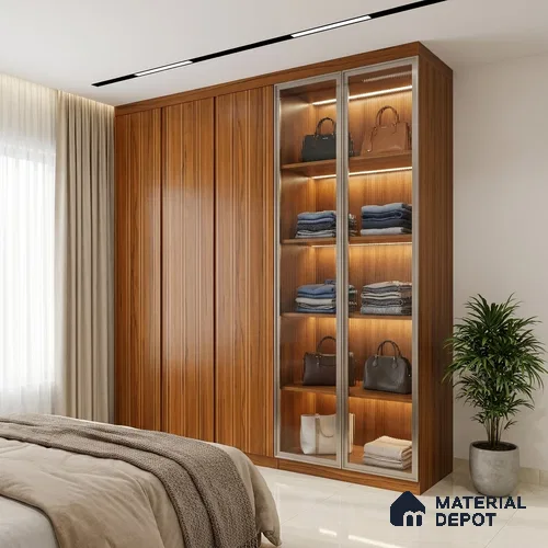 Wooden Look LM 19379 Apple Wood Usa 8 ft x 4 ft Texture Finish Decorative Laminate - 1 mm | Suitable for TV Unit, Wardrobe, Kitchen Cabinets