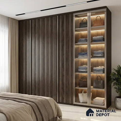 Wooden Look LM 19382 Amazon Wood 8 ft x 4 ft Texture Finish Decorative Laminate - 1 mm | Suitable for TV Unit, Wardrobe, Kitchen Cabinets
