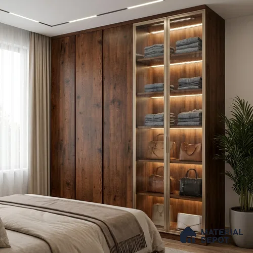 Wooden Look LM 19393 Tyrol Pine 8 ft x 4 ft Suede Finish Decorative Laminate - 1 mm | Suitable for TV Unit, Wardrobe, Kitchen Cabinets