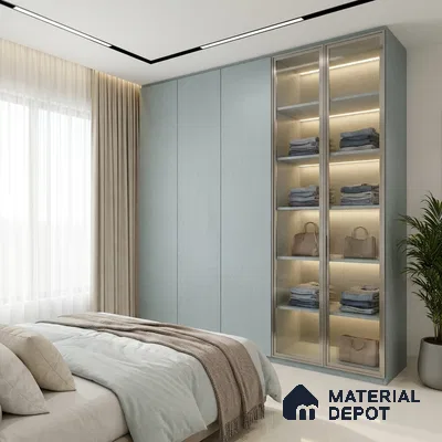 Grey Cane Look LM 20047 8 ft x 4 ft Texture Finish Decorative Laminate - 1 mm | Suitable for TV Unit, Wardrobe, Kitchen Cabinets