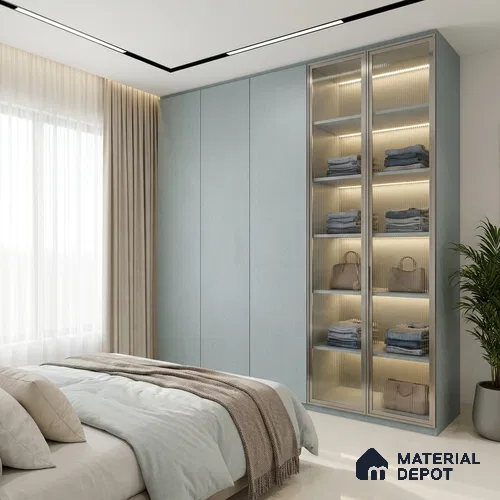 Grey Cane Look LM 20047 8 ft x 4 ft Texture Finish Decorative Laminate - 1 mm | Suitable for TV Unit, Wardrobe, Kitchen Cabinets
