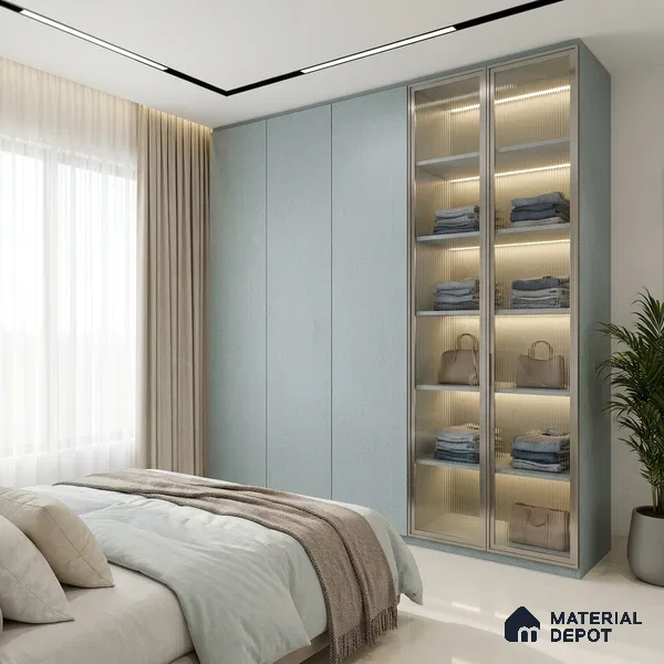 Grey Cane Look LM 20047 8 ft x 4 ft Texture Finish Decorative Laminate - 1 mm | Suitable for TV Unit, Wardrobe, Kitchen Cabinets