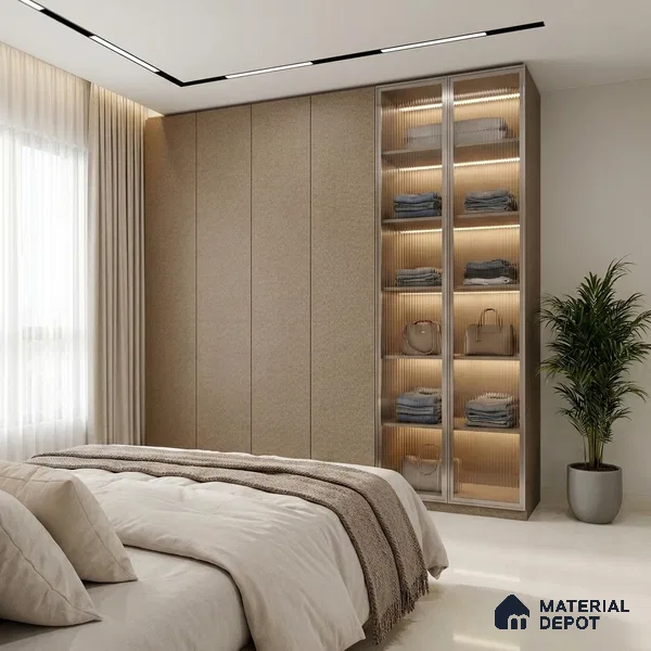Brown Cane Look LM 20048 8 ft x 4 ft Texture Finish Decorative Laminate - 1 mm | Suitable for TV Unit, Wardrobe, Kitchen Cabinets