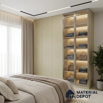 Brown Cane Look LM 20053 8 ft x 4 ft Texture Finish Decorative Laminate - 1 mm | Suitable for TV Unit, Wardrobe, Kitchen Cabinets