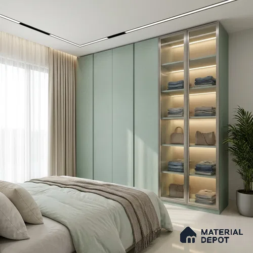Grey Cane Look LM 20057 8 ft x 4 ft Texture Finish Decorative Laminate - 1 mm | Suitable for TV Unit, Wardrobe, Kitchen Cabinets