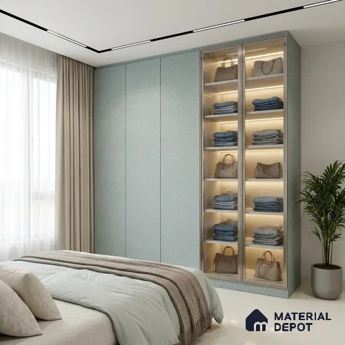 Grey Cane Look LM 20059 8 ft x 4 ft Texture Finish Decorative Laminate - 1 mm | Suitable for TV Unit, Wardrobe, Kitchen Cabinets