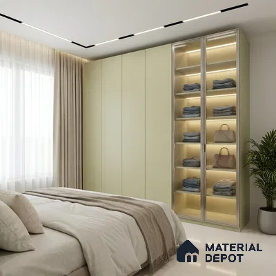 Grey Cane Look LM 20061 8 ft x 4 ft Texture Finish Decorative Laminate - 1 mm | Suitable for TV Unit, Wardrobe, Kitchen Cabinets