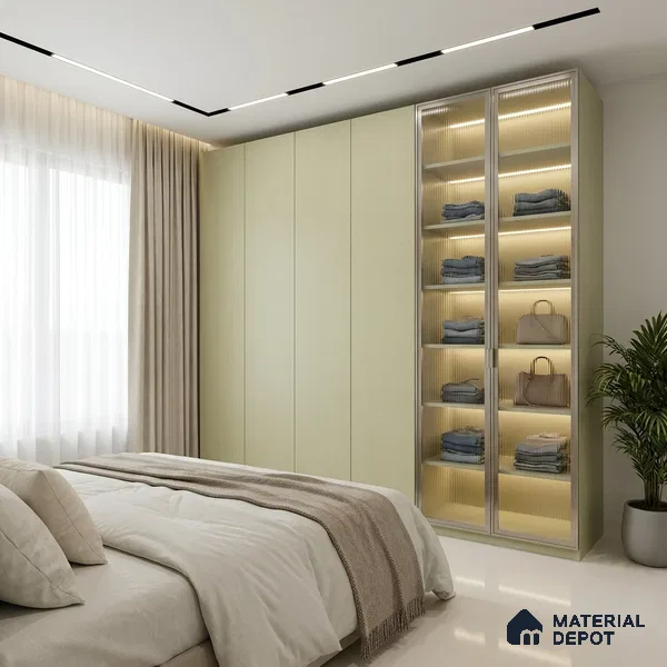 Grey Cane Look LM 20061 8 ft x 4 ft Texture Finish Decorative Laminate - 1 mm | Suitable for TV Unit, Wardrobe, Kitchen Cabinets