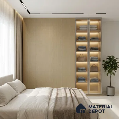 Brown Cane Look LM 20062 8 ft x 4 ft Texture Finish Decorative Laminate - 1 mm | Suitable for TV Unit, Wardrobe, Kitchen Cabinets