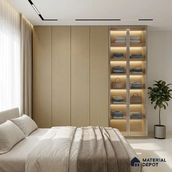 Brown Cane Look LM 20062 8 ft x 4 ft Texture Finish Decorative Laminate - 1 mm | Suitable for TV Unit, Wardrobe, Kitchen Cabinets
