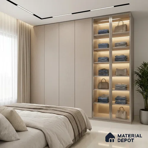 Brown Cane Look LM 20065 8 ft x 4 ft Texture Finish Decorative Laminate - 1 mm | Suitable for TV Unit, Wardrobe, Kitchen Cabinets