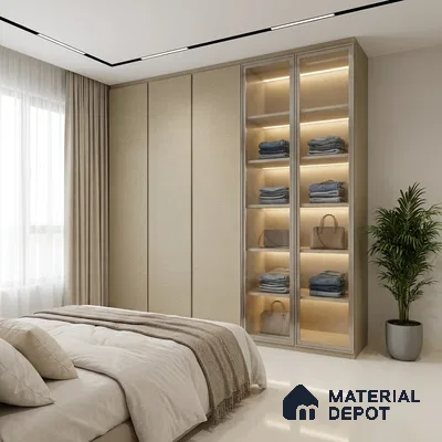 Brown Cane Look LM 20067 8 ft x 4 ft Texture Finish Decorative Laminate - 1 mm | Suitable for TV Unit, Wardrobe, Kitchen Cabinets