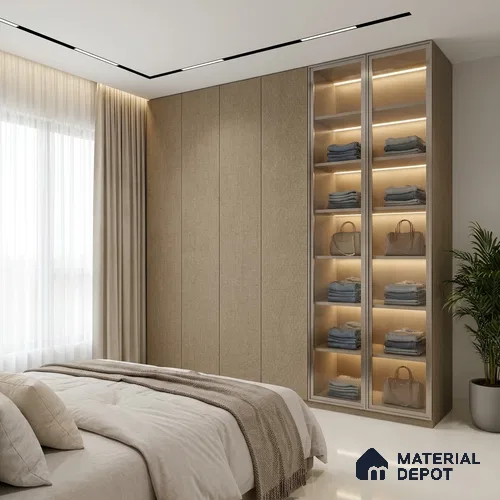 Brown Cane Look LM 20069 8 ft x 4 ft Texture Finish Decorative Laminate - 1 mm | Suitable for TV Unit, Wardrobe, Kitchen Cabinets