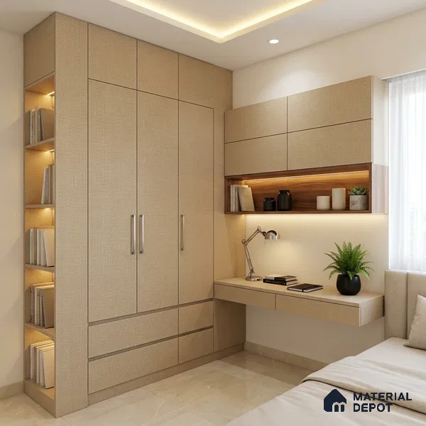 Brown Cane Look LM 20085 8 ft x 4 ft Texture Finish Decorative Laminate - 1 mm | Suitable for TV Unit, Wardrobe, Kitchen Cabinets