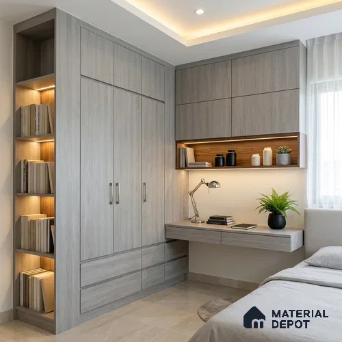 Beige Fabric Look LM 20096 8 ft x 4 ft Texture Finish Decorative Laminate - 1 mm | Suitable for TV Unit, Wardrobe, Kitchen Cabinets