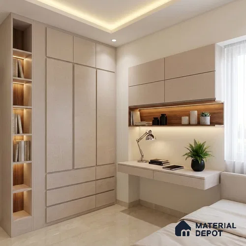 Beige Cane Look LM 20097 8 ft x 4 ft Texture Finish Decorative Laminate - 1 mm | Suitable for TV Unit, Wardrobe, Kitchen Cabinets