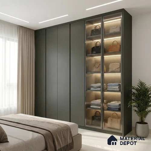 Deep Olive Beige Solid Colors Look LM 20127 8 ft x 4 ft Matte Finish Decorative Laminate - 1 mm | Suitable for Living Room, Kitchen, Office