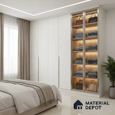Patterned Look LM 21018 8 ft x 4 ft Matte Finish Decorative Laminate - 1 mm | Suitable for Bedroom, TV Unit, Wardrobe
