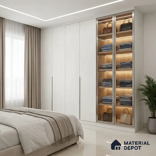 Patterned Look LM 21018 8 ft x 4 ft Matte Finish Decorative Laminate - 1 mm | Suitable for Bedroom, TV Unit, Wardrobe