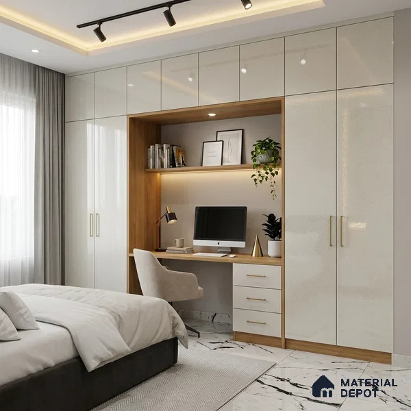 Patterned Look LM 21025 8 ft x 4 ft High Gloss Finish Decorative Laminate - 1 mm | Suitable for Bedroom, TV Unit, Wardrobe