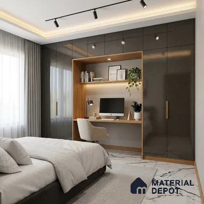 Patterned Look LM 21026 8 ft x 4 ft High Gloss Finish Decorative Laminate - 1 mm | Suitable for Bedroom, TV Unit, Wardrobe