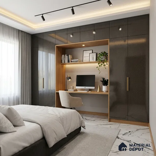 Patterned Look LM 21026 8 ft x 4 ft High Gloss Finish Decorative Laminate - 1 mm | Suitable for Bedroom, TV Unit, Wardrobe