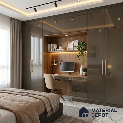 Grey Sparkle Look LM 23278 Crusade 8 ft x 4 ft High Gloss Finish 6H Anti Scratch Acrylic Laminate - 1.5 mm | Suitable for Kitchen Cabinet, TV Unit, Wardrobe