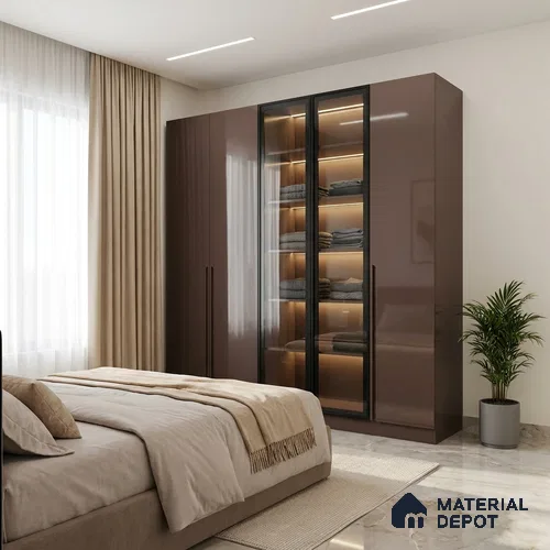 Rose Debut Solid Colors Look LM 23327 8 ft x 4 ft High Gloss Finish 6H Anti Scratch Acrylic Laminate - 1.5 mm | Suitable for Living Room, Kitchen, Office
