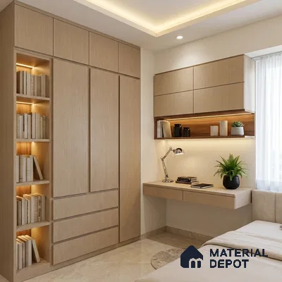Brown Digital, Fabric Look LM 23620 8 ft x 4 ft Texture Finish Decorative Laminate - 1 mm | Suitable for TV Unit, Wardrobe, Kitchen Cabinets