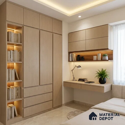 Brown Digital, Fabric Look LM 23620 8 ft x 4 ft Texture Finish Decorative Laminate - 1 mm | Suitable for TV Unit, Wardrobe, Kitchen Cabinets