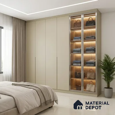 Earth White Solid Colors Look LM 23621 8 ft x 4 ft Matte Finish Decorative Laminate - 1 mm | Suitable for Living Room, Kitchen, Office