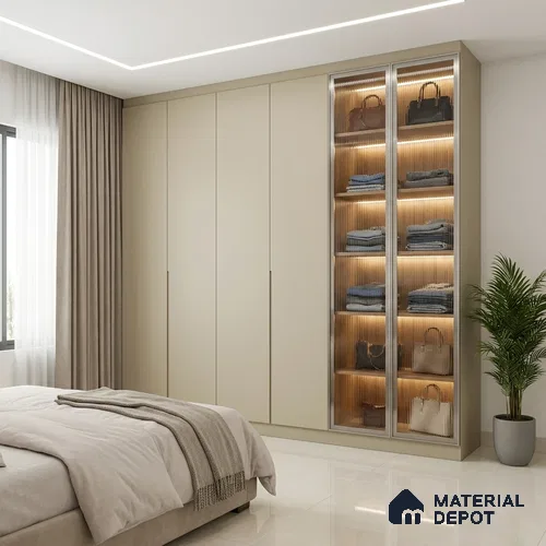 Earth White Solid Colors Look LM 23621 8 ft x 4 ft Matte Finish Decorative Laminate - 1 mm | Suitable for Living Room, Kitchen, Office