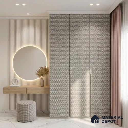 Brown Digital, Fabric Look LM 23625 8 ft x 4 ft Texture Finish Decorative Laminate - 1 mm | Suitable for TV Unit, Wardrobe, Kitchen Cabinets