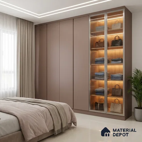 Rosy Pink Solid Colors Look LM 23627 8 ft x 4 ft Matte Finish Decorative Laminate - 1 mm | Suitable for Living Room, Kitchen, Office