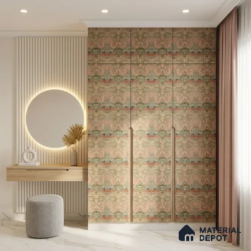 Multi Colour Digital, Fabric Look LM 23628 8 ft x 4 ft Texture Finish Decorative Laminate - 1 mm | Suitable for TV Unit, Wardrobe, Kitchen Cabinets